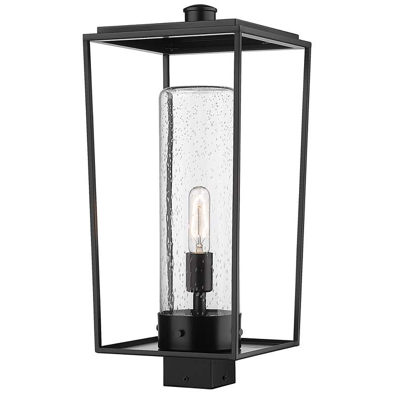 Image 1 Z-Lite 1 Light Outdoor Post Mount Fixture in Black Finish
