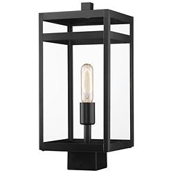 Z-Lite 1 Light Outdoor Post Mount Fixture in Black Finish