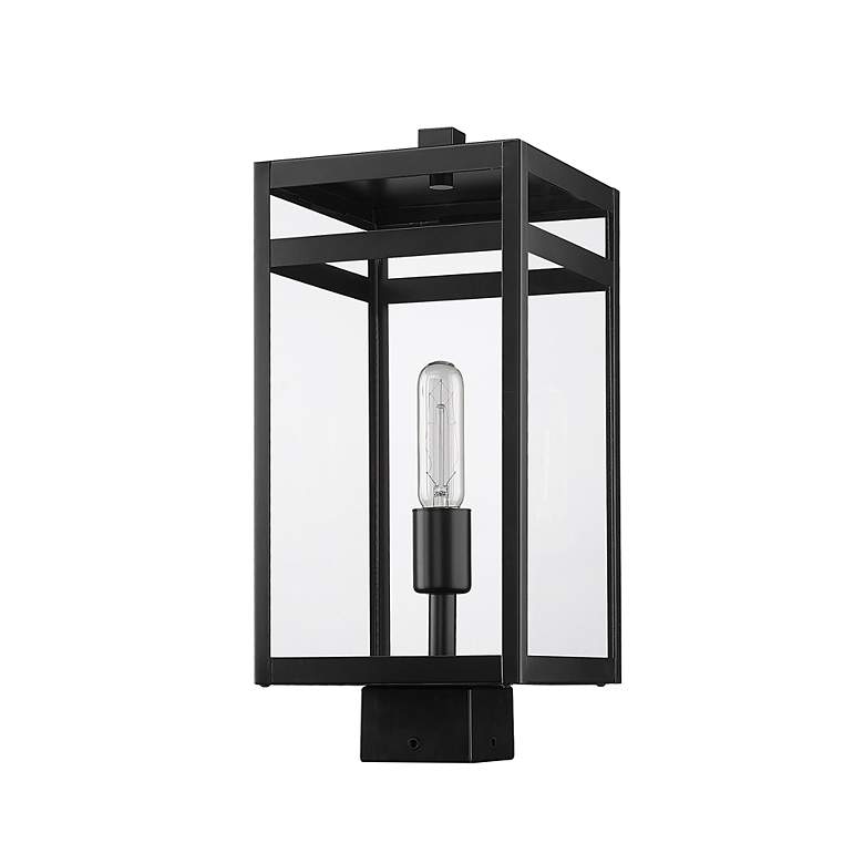 Image 5 Z-Lite 1 Light Outdoor Post Mount Fixture in Black Finish more views