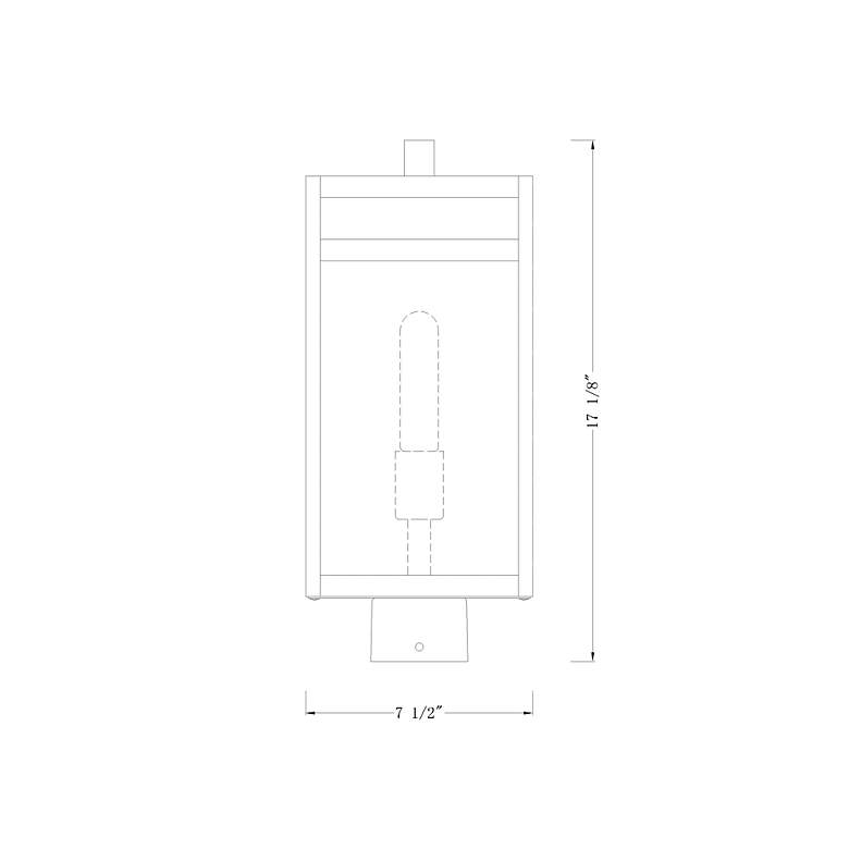 Image 6 Z-Lite 1 Light Outdoor Post Mount Fixture in Black Finish more views