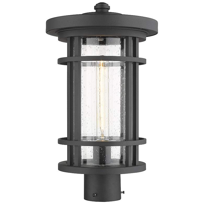 Image 1 Z-Lite 1 Light Outdoor Post Mount Fixture in Black Finish