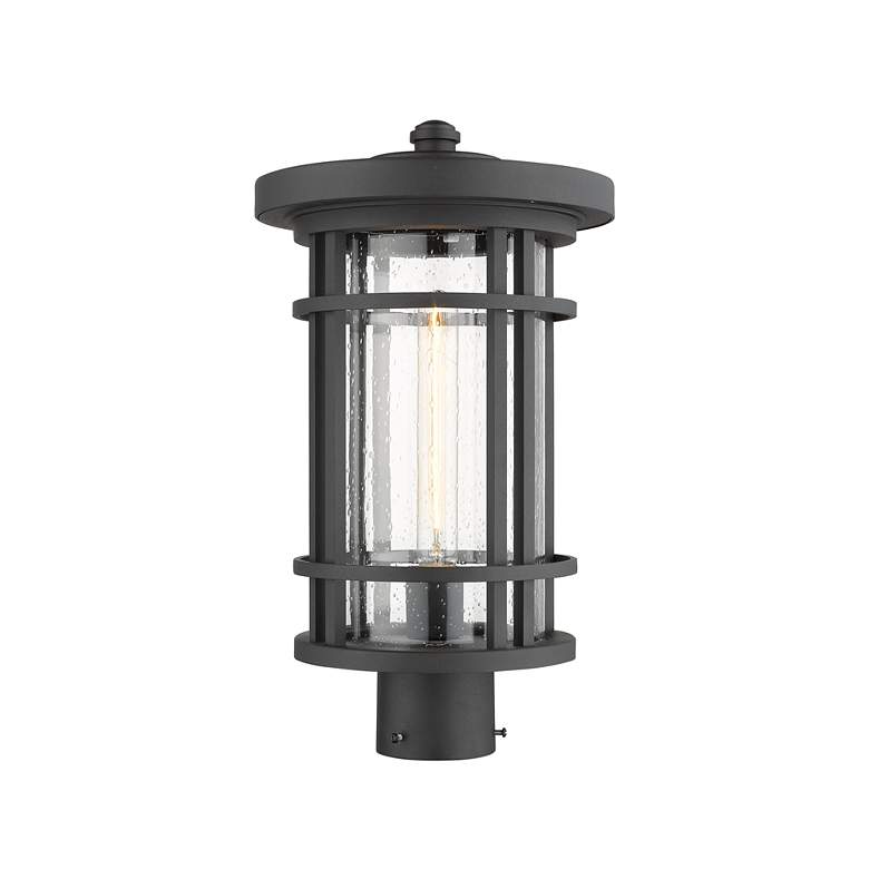 Image 2 Z-Lite 1 Light Outdoor Post Mount Fixture in Black Finish more views