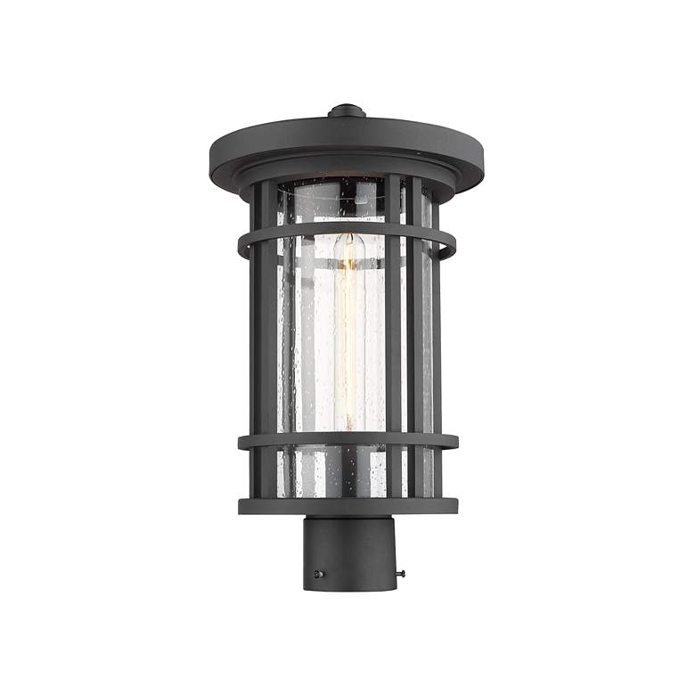 Image 4 Z-Lite 1 Light Outdoor Post Mount Fixture in Black Finish more views