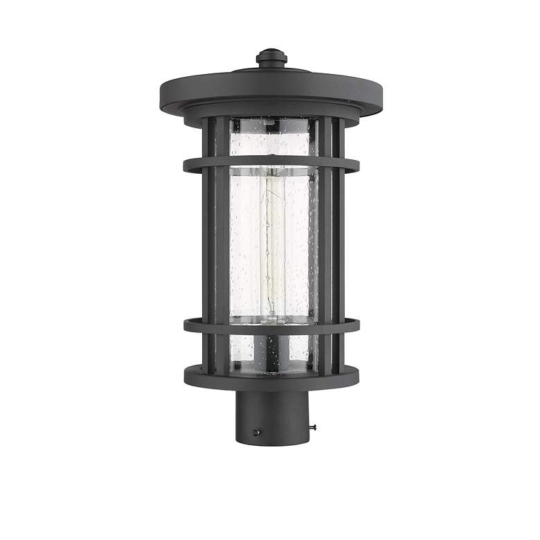 Image 5 Z-Lite 1 Light Outdoor Post Mount Fixture in Black Finish more views