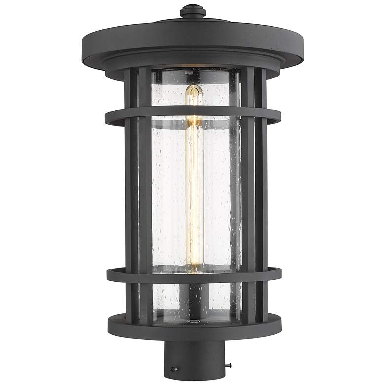Image 1 Z-Lite 1 Light Outdoor Post Mount Fixture in Black Finish