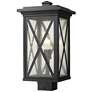 Z-Lite 1 Light Outdoor Post Mount Fixture in Black Finish
