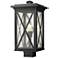 Z-Lite 1 Light Outdoor Post Mount Fixture in Black Finish