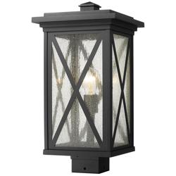 Z-Lite 1 Light Outdoor Post Mount Fixture in Black Finish