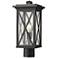 Z-Lite 1 Light Outdoor Post Mount Fixture in Black Finish
