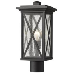 Z-Lite 1 Light Outdoor Post Mount Fixture in Black Finish