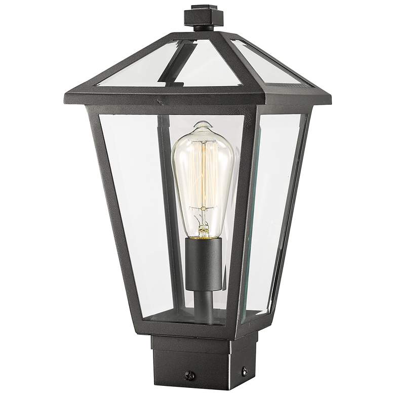 Image 1 Z-Lite 1 Light Outdoor Post Mount Fixture in Black Finish