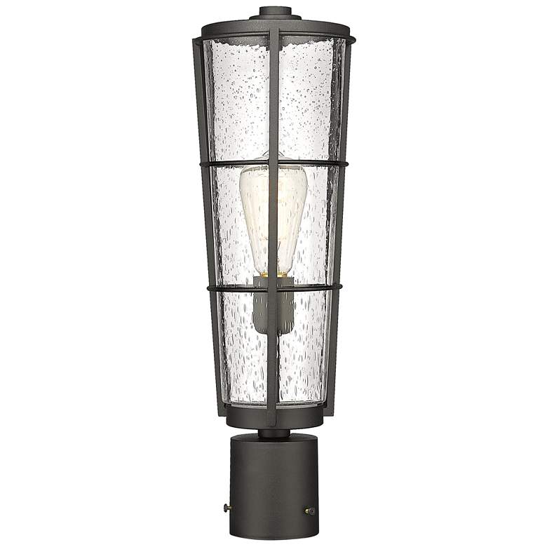 Image 1 Z-Lite 1 Light Outdoor Post Mount Fixture in Black Finish