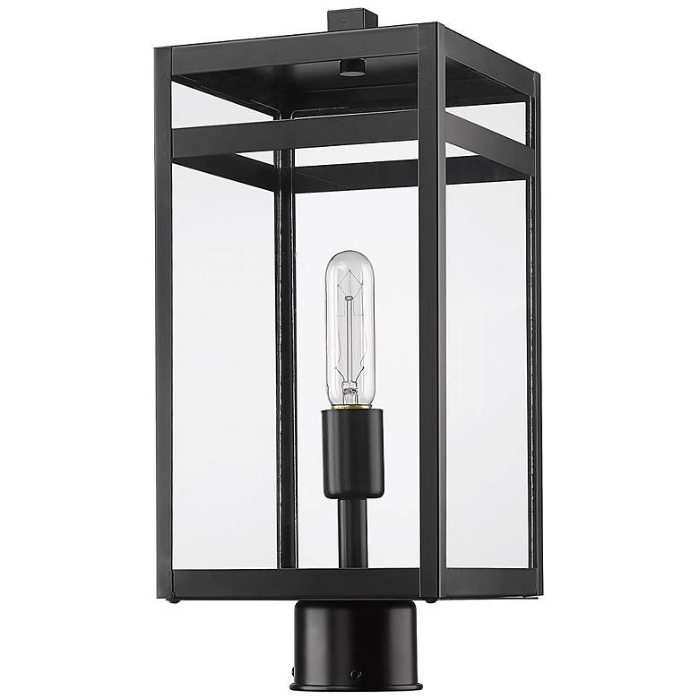 Image 6 Z-Lite 1 Light Outdoor Post Mount Fixture in Black Finish more views