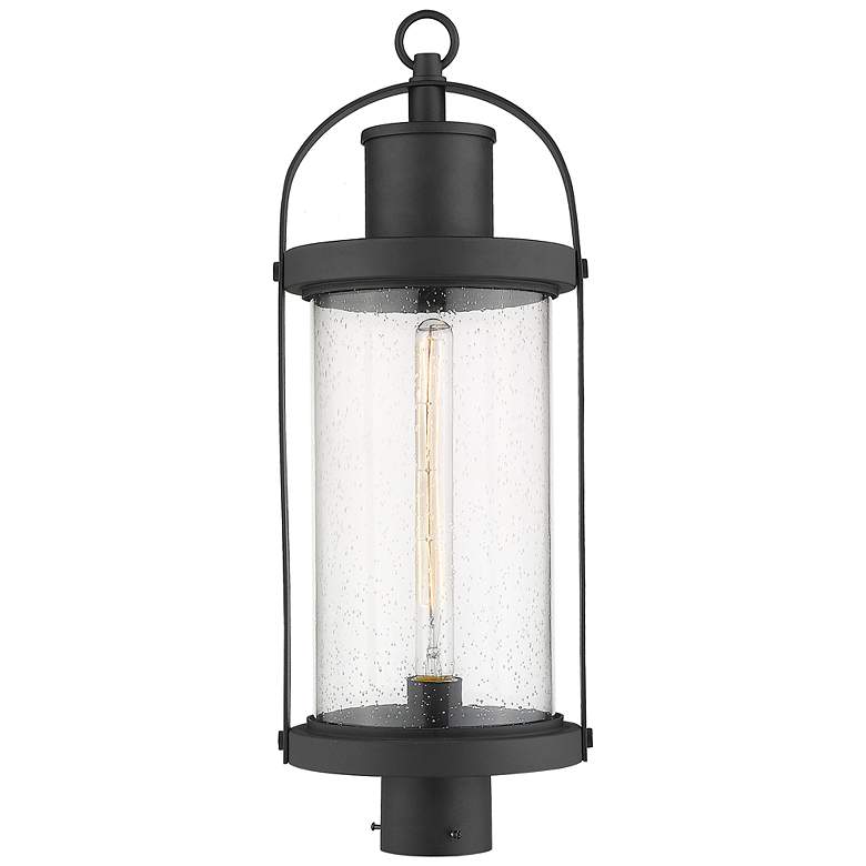 Image 1 Z-Lite 1 Light Outdoor Post Mount Fixture in Black Finish