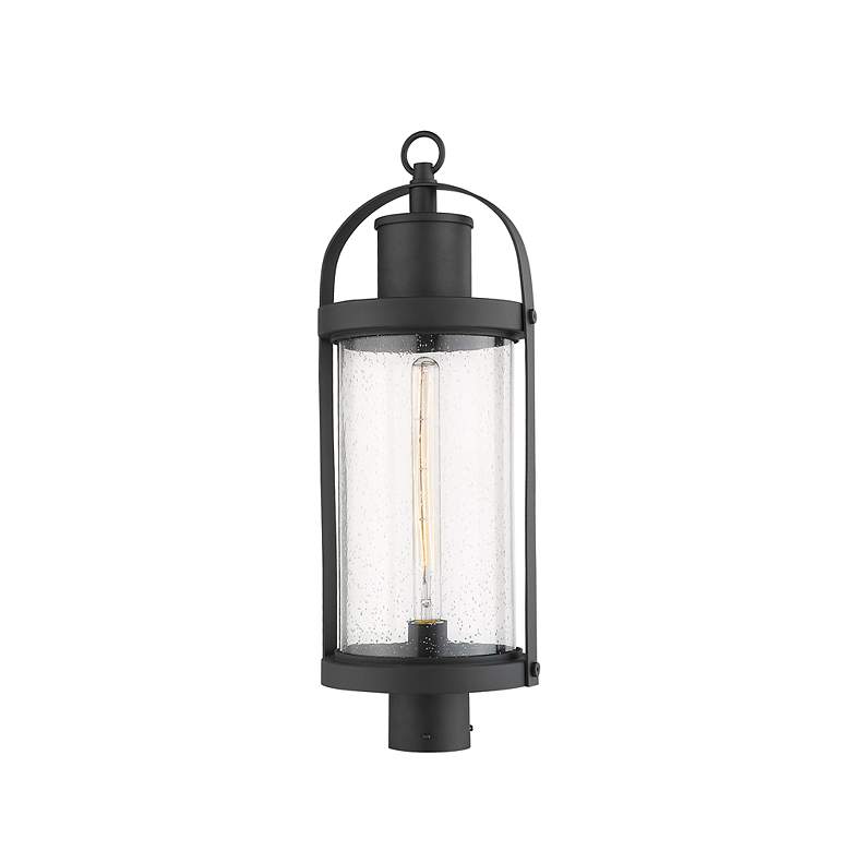 Image 2 Z-Lite 1 Light Outdoor Post Mount Fixture in Black Finish more views