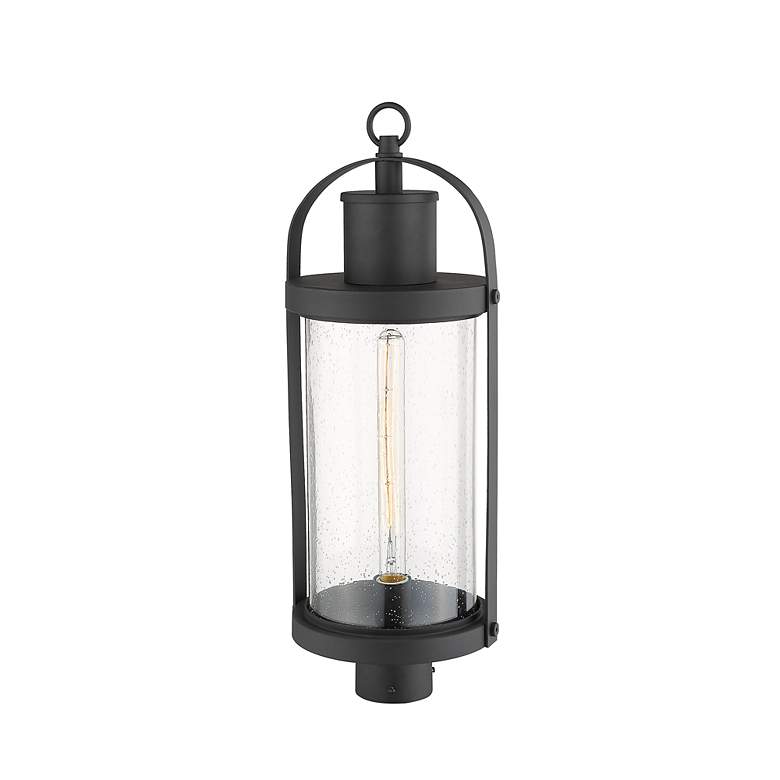 Image 3 Z-Lite 1 Light Outdoor Post Mount Fixture in Black Finish more views