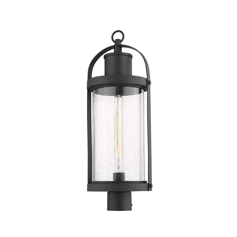 Image 4 Z-Lite 1 Light Outdoor Post Mount Fixture in Black Finish more views