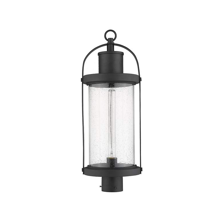 Image 5 Z-Lite 1 Light Outdoor Post Mount Fixture in Black Finish more views