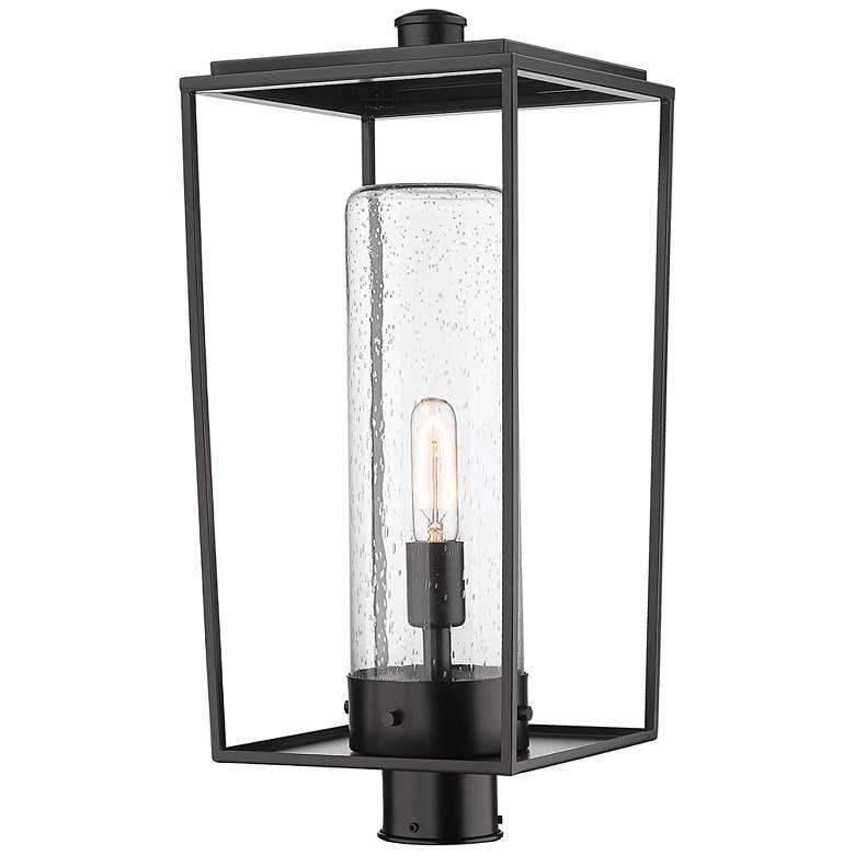 Image 1 Z-Lite 1 Light Outdoor Post Mount Fixture in Black Finish