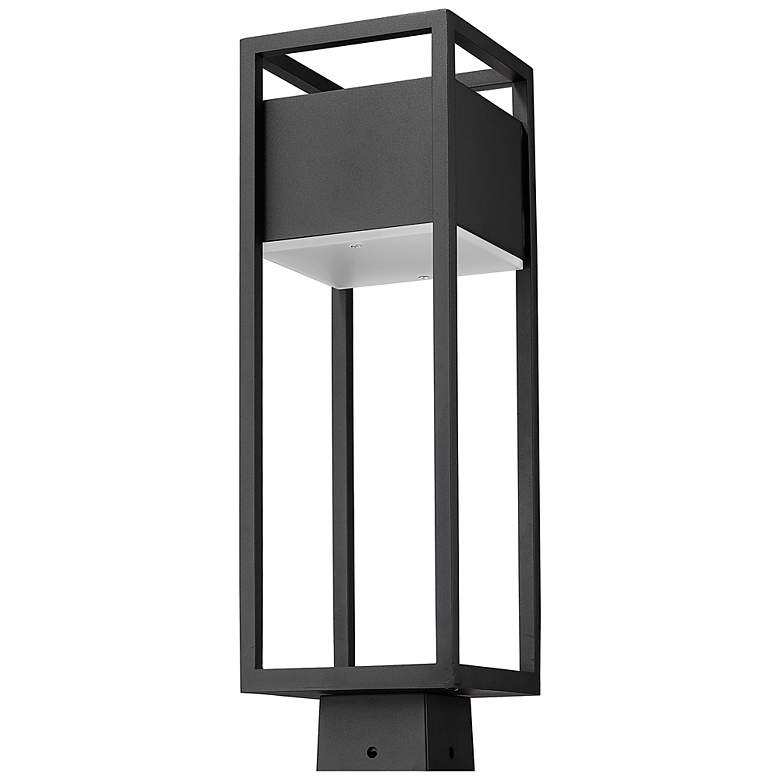 Image 5 Z-Lite 1 Light Outdoor Post Mount Fixture in Black Finish more views