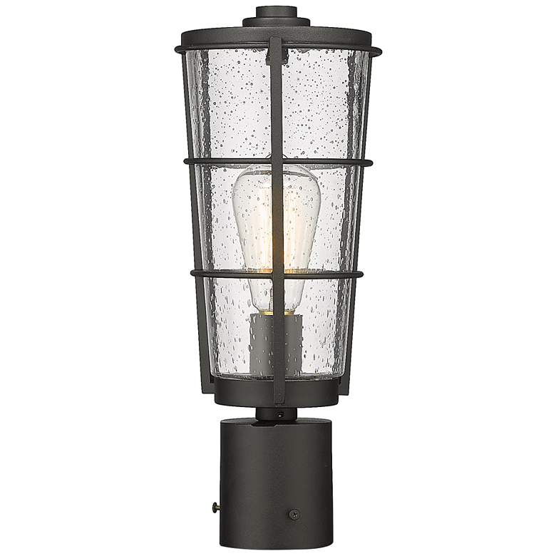 Image 1 Z-Lite 1 Light Outdoor Post Mount Fixture in Black Finish