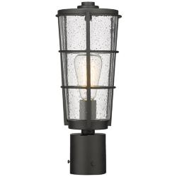 Z-Lite 1 Light Outdoor Post Mount Fixture in Black Finish