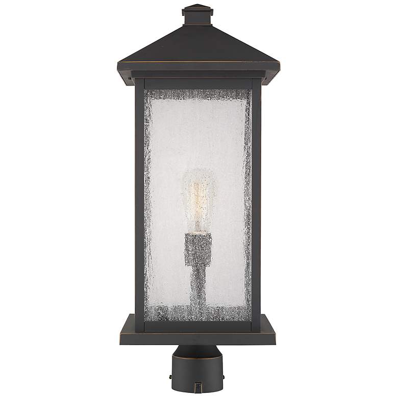 Image 1 Z-Lite 1 Light Outdoor Post Mount Fixture in Oil Rubbed Bronze Finish