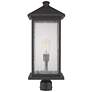 1_Z-Lite 1 Light Outdoor Post Mount Fixture in Oil Rubbed Bronze Finish