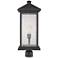 Z-Lite 1 Light Outdoor Post Mount Fixture in Oil Rubbed Bronze Finish