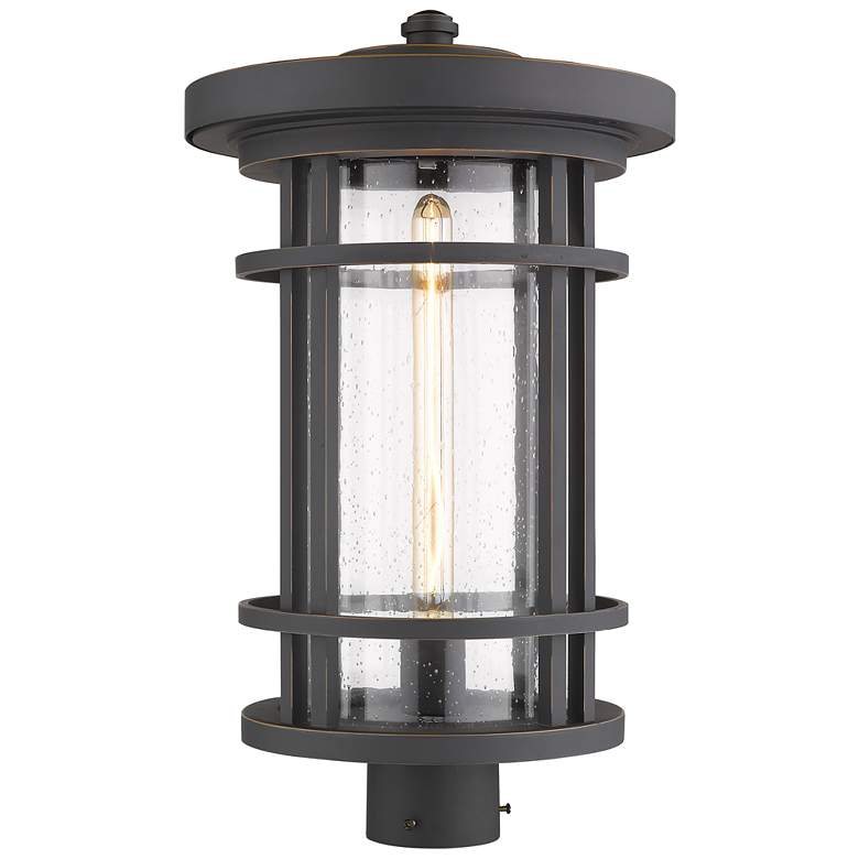 Image 1 Z-Lite 1 Light Outdoor Post Mount Fixture in Oil Rubbed Bronze Finish