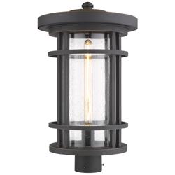 Z-Lite 1 Light Outdoor Post Mount Fixture in Oil Rubbed Bronze Finish