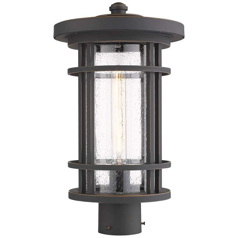 Image 1 Z-Lite 1 Light Outdoor Post Mount Fixture in Oil Rubbed Bronze Finish