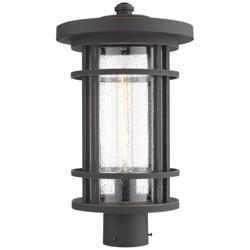 Z-Lite 1 Light Outdoor Post Mount Fixture in Oil Rubbed Bronze Finish