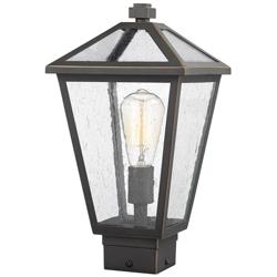 Z-Lite 1 Light Outdoor Post Mount Fixture in Oil Rubbed Bronze Finish