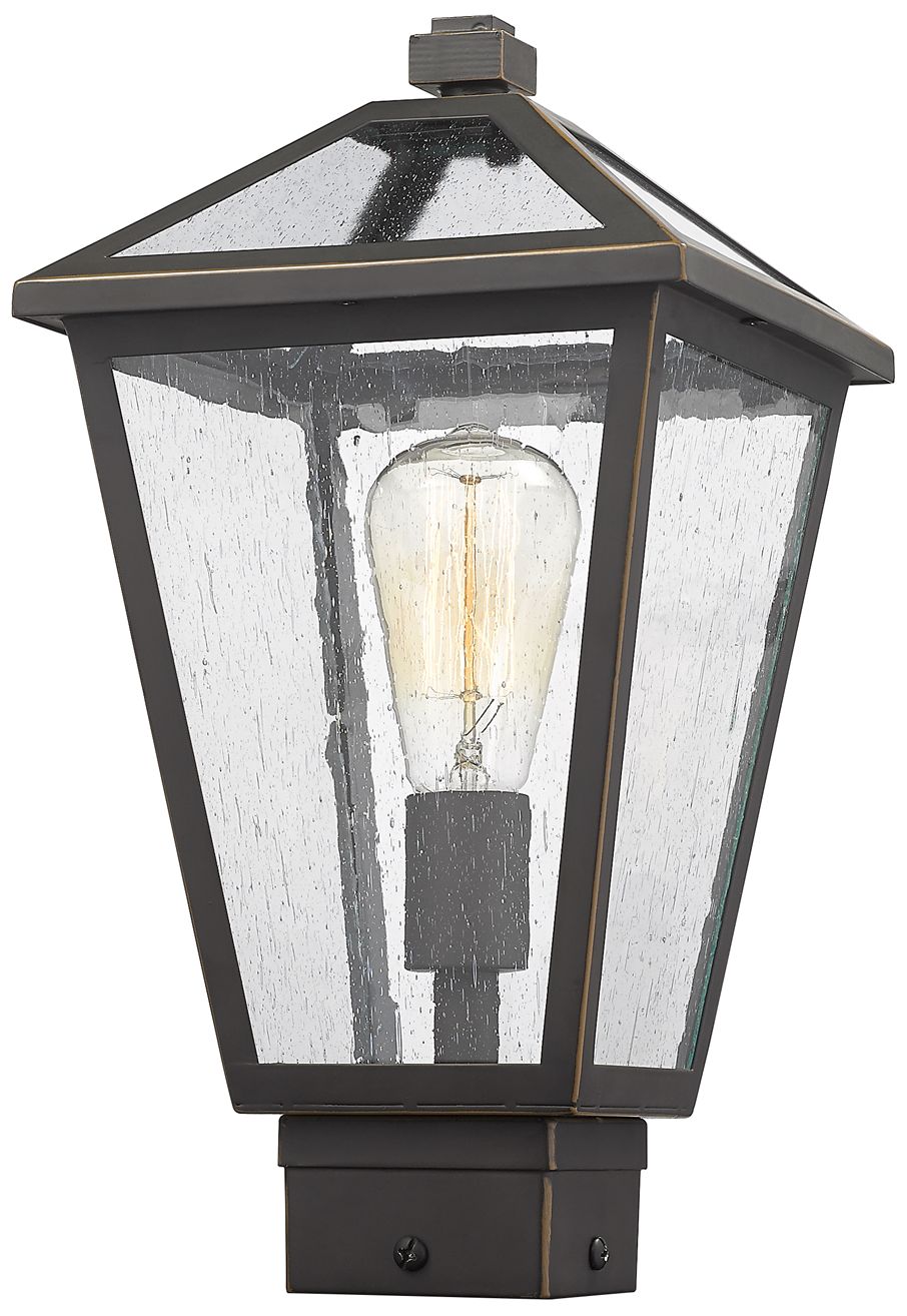 Image 2 Z-Lite 1 Light Outdoor Post Mount Fixture in Oil Rubbed Bronze Finish more views