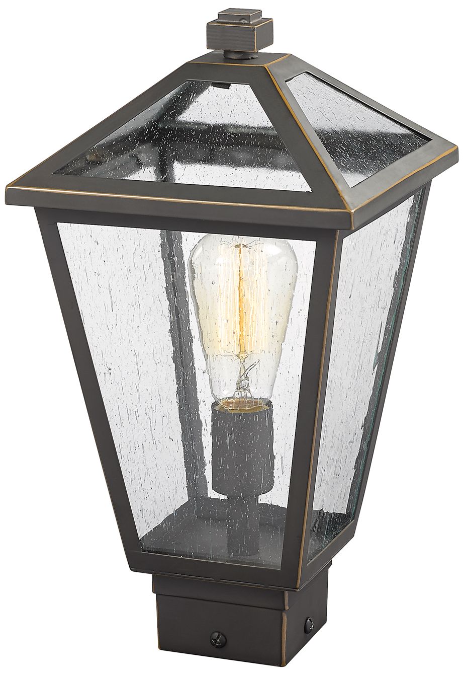 Image 3 Z-Lite 1 Light Outdoor Post Mount Fixture in Oil Rubbed Bronze Finish more views