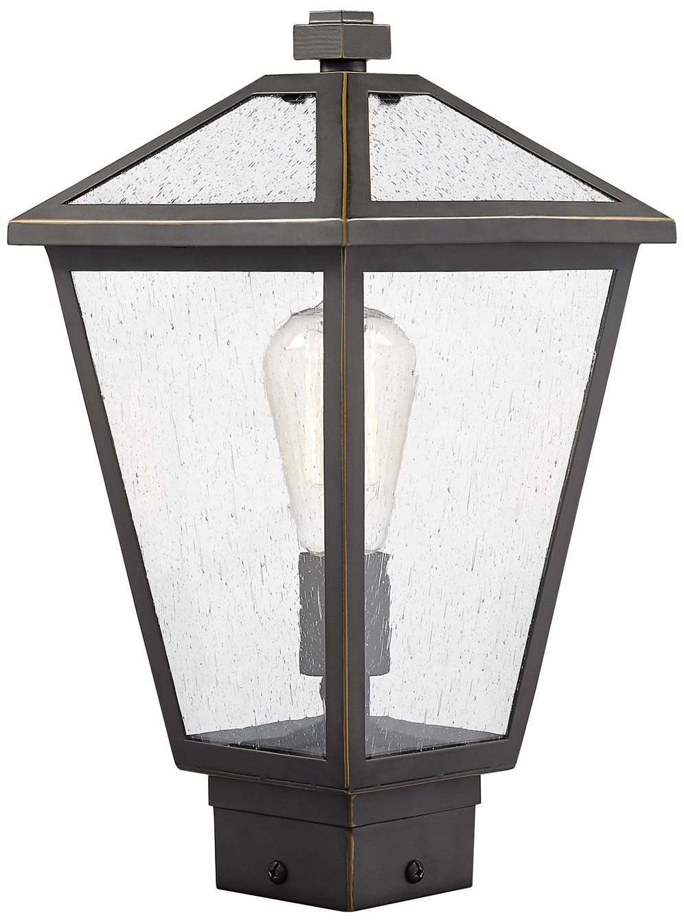 Image 4 Z-Lite 1 Light Outdoor Post Mount Fixture in Oil Rubbed Bronze Finish more views