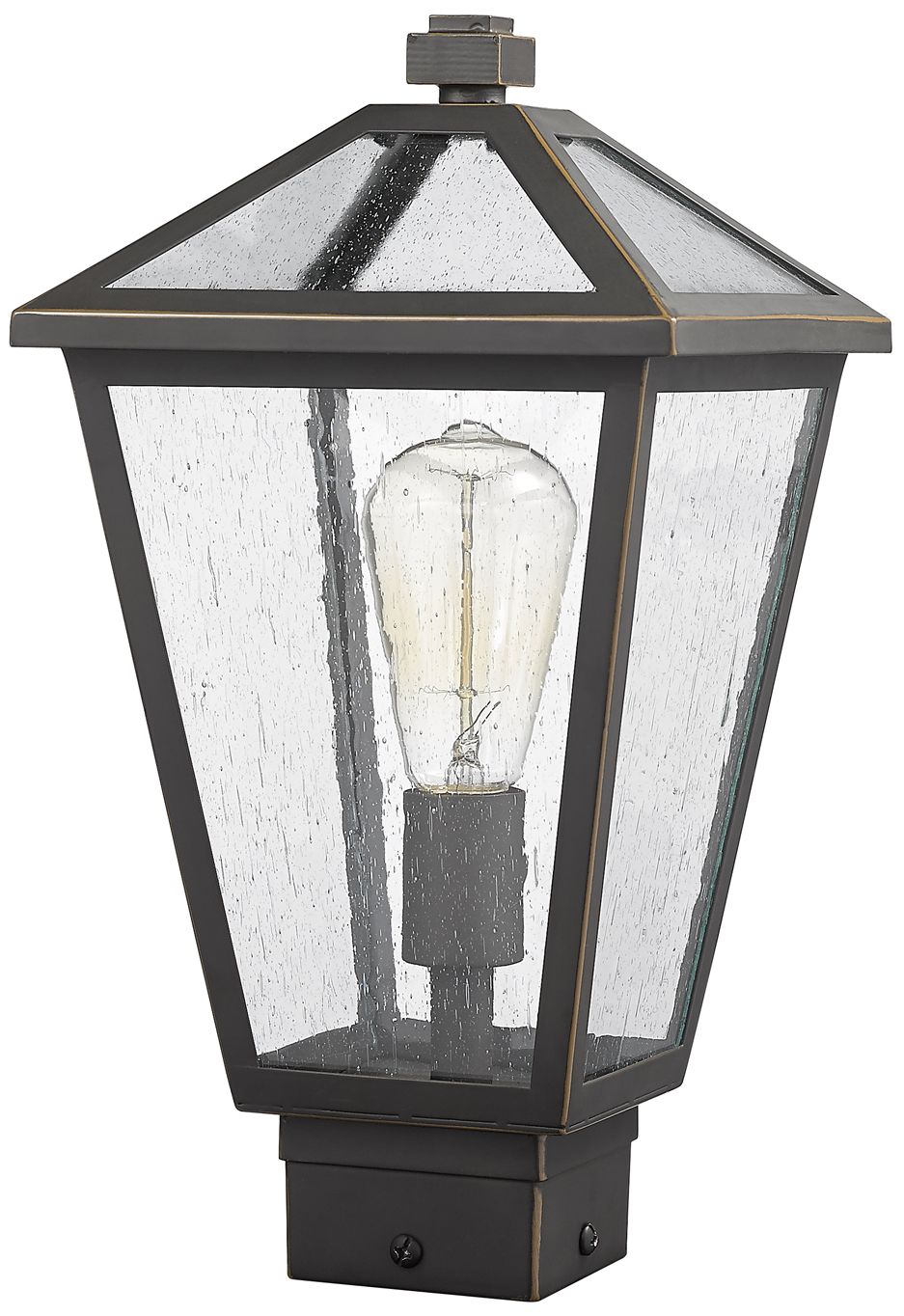 Image 5 Z-Lite 1 Light Outdoor Post Mount Fixture in Oil Rubbed Bronze Finish more views