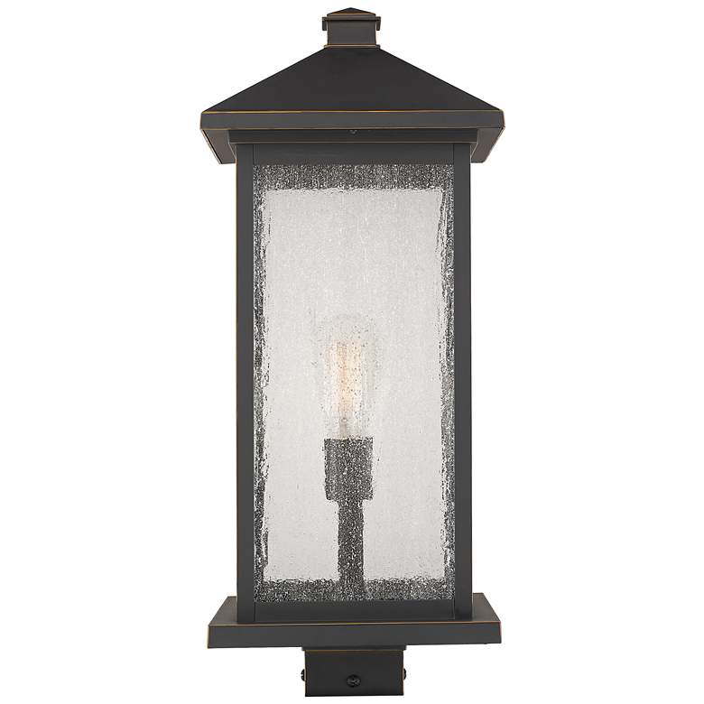Image 1 Z-Lite 1 Light Outdoor Post Mount Fixture in Oil Rubbed Bronze Finish