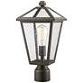 1_Z-Lite 1 Light Outdoor Post Mount Fixture in Oil Rubbed Bronze Finish