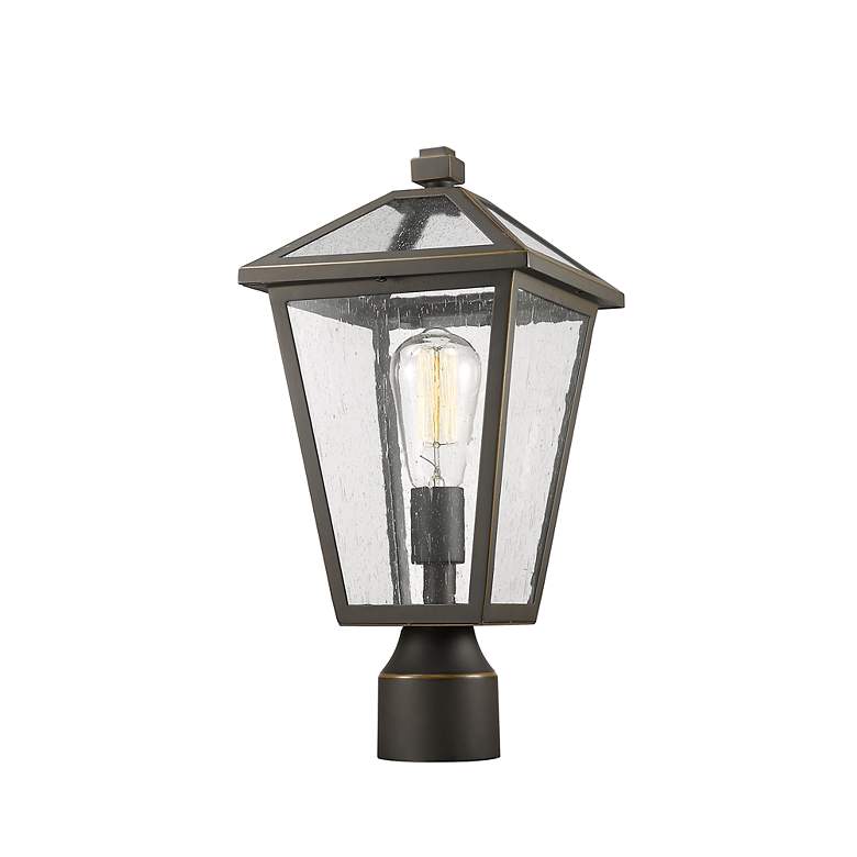 Image 2 Z-Lite 1 Light Outdoor Post Mount Fixture in Oil Rubbed Bronze Finish more views