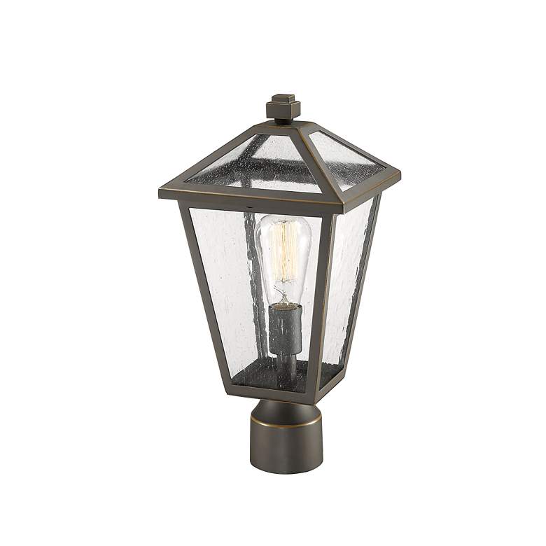 Image 3 Z-Lite 1 Light Outdoor Post Mount Fixture in Oil Rubbed Bronze Finish more views