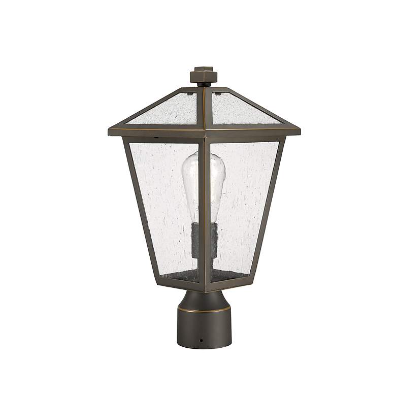 Image 4 Z-Lite 1 Light Outdoor Post Mount Fixture in Oil Rubbed Bronze Finish more views
