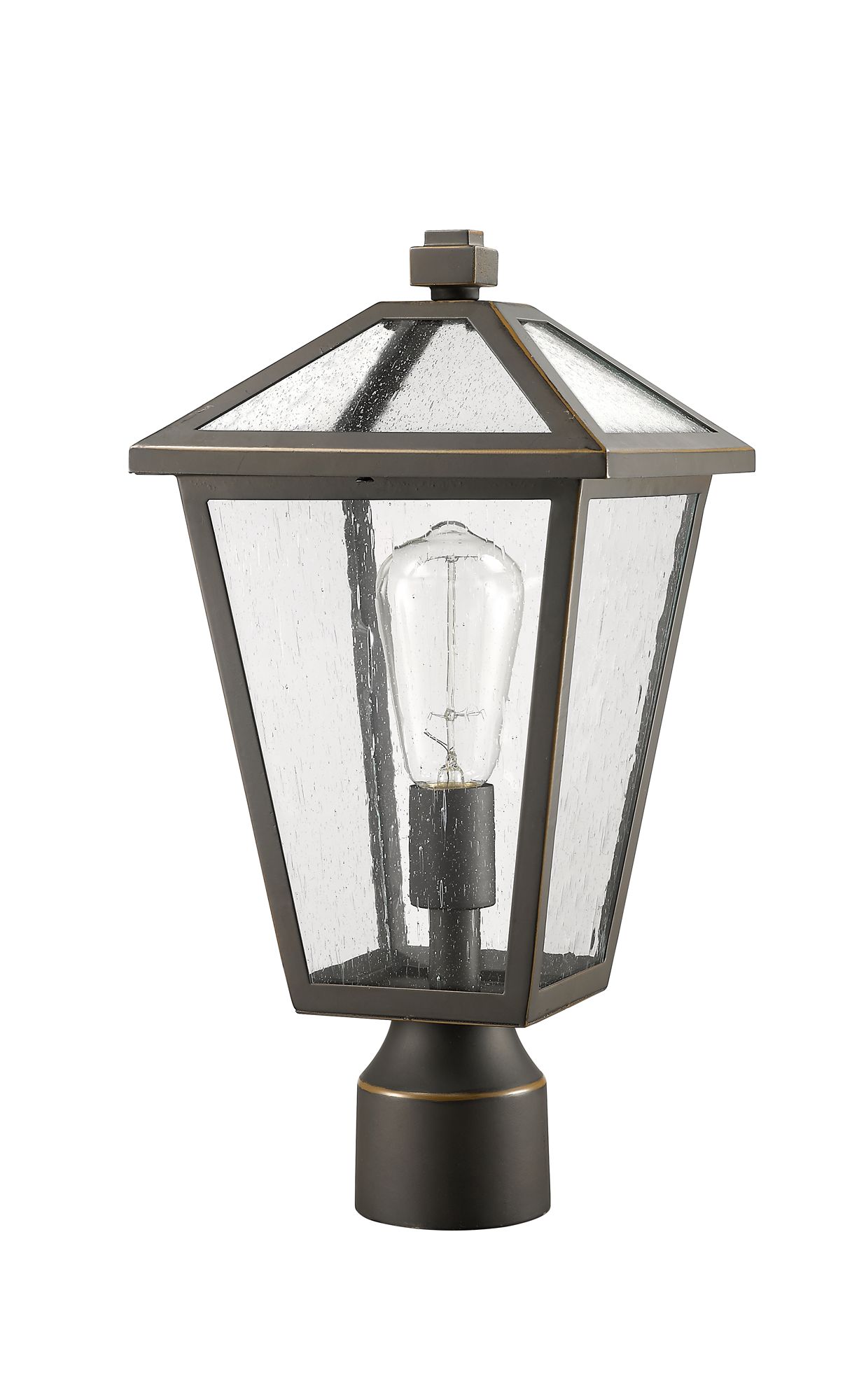 Image 5 Z-Lite 1 Light Outdoor Post Mount Fixture in Oil Rubbed Bronze Finish more views