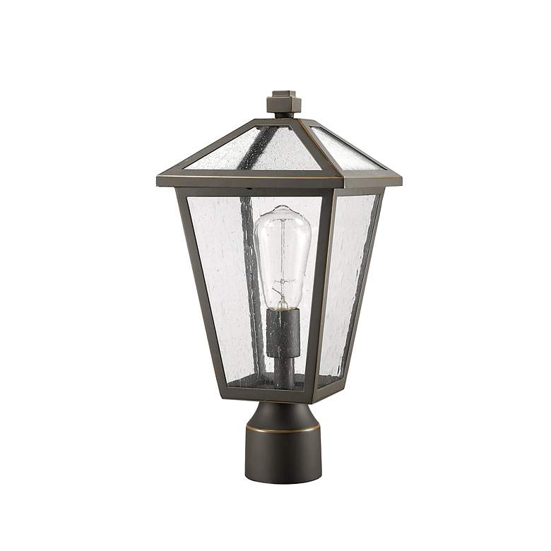 Image 5 Z-Lite 1 Light Outdoor Post Mount Fixture in Oil Rubbed Bronze Finish more views
