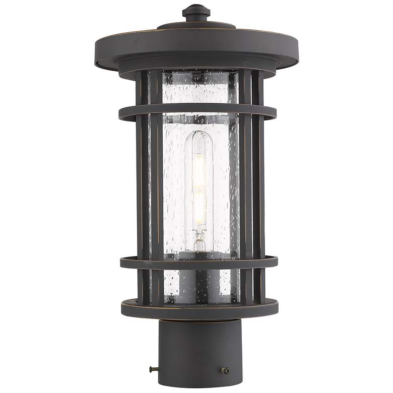 Image 1 Z-Lite 1 Light Outdoor Post Mount Fixture in Oil Rubbed Bronze Finish