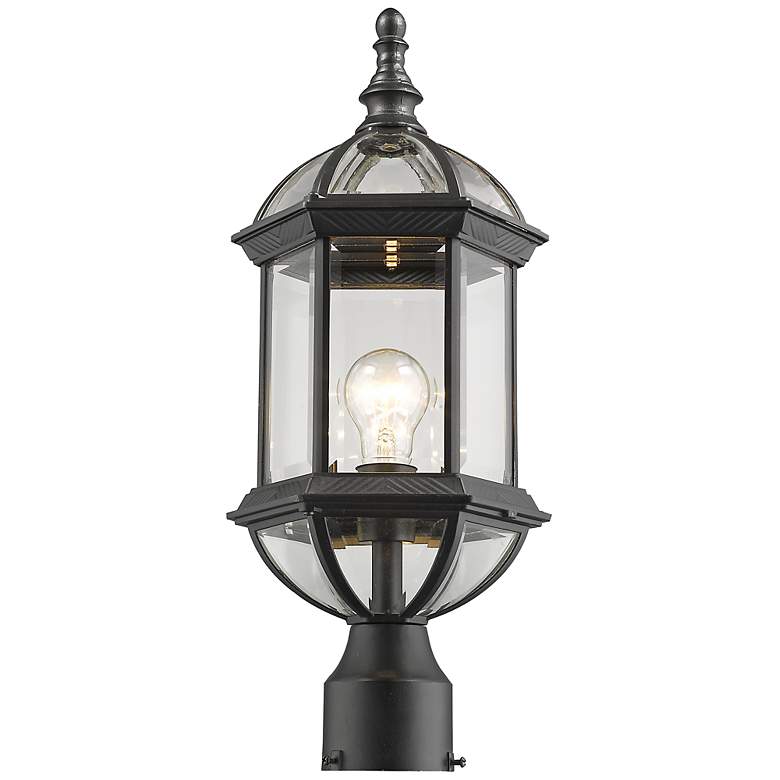 Image 1 Z-Lite 1 Light Outdoor Post Mount in Black Finish