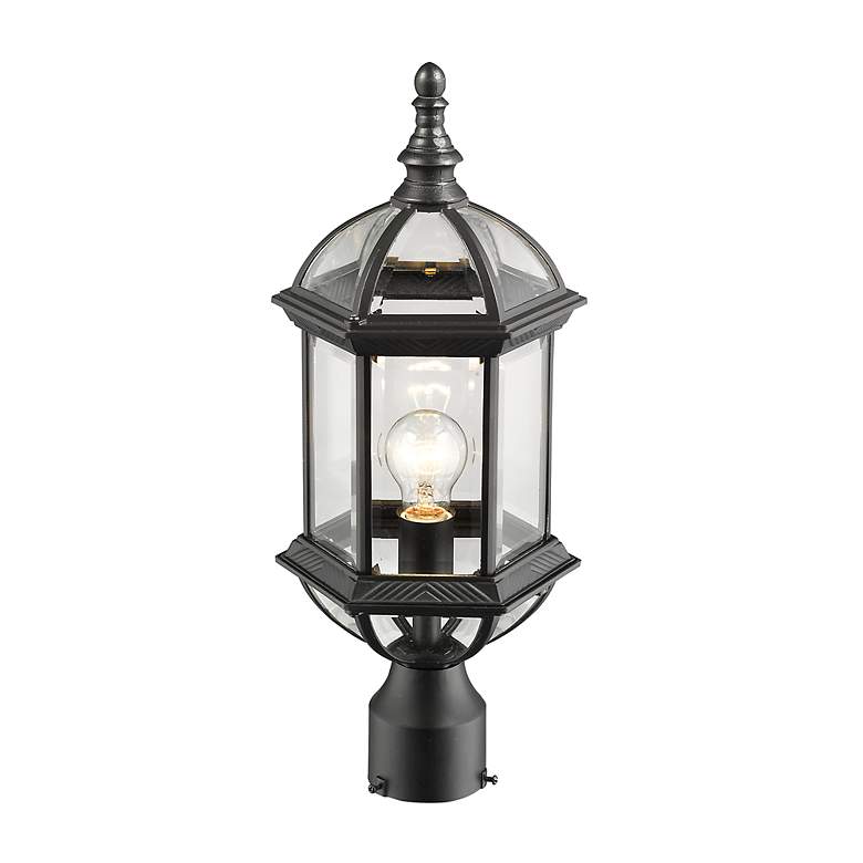 Image 2 Z-Lite 1 Light Outdoor Post Mount in Black Finish more views