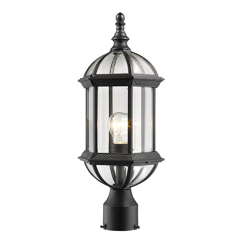 Image 3 Z-Lite 1 Light Outdoor Post Mount in Black Finish more views