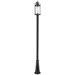 Z-Lite 1 Light Outdoor Post Mounted Fixture in Black Finish